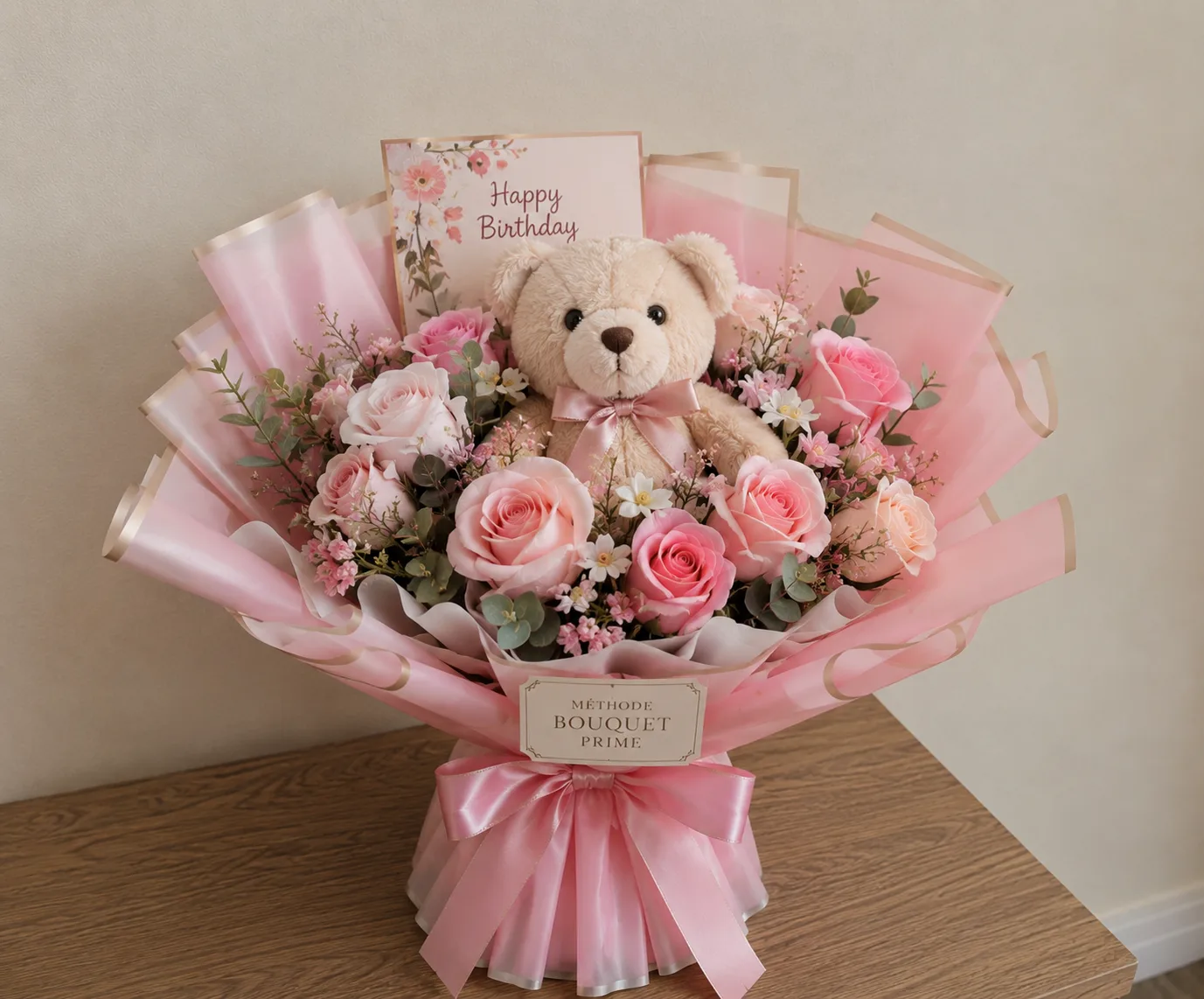 Peluche en bouquet premium
